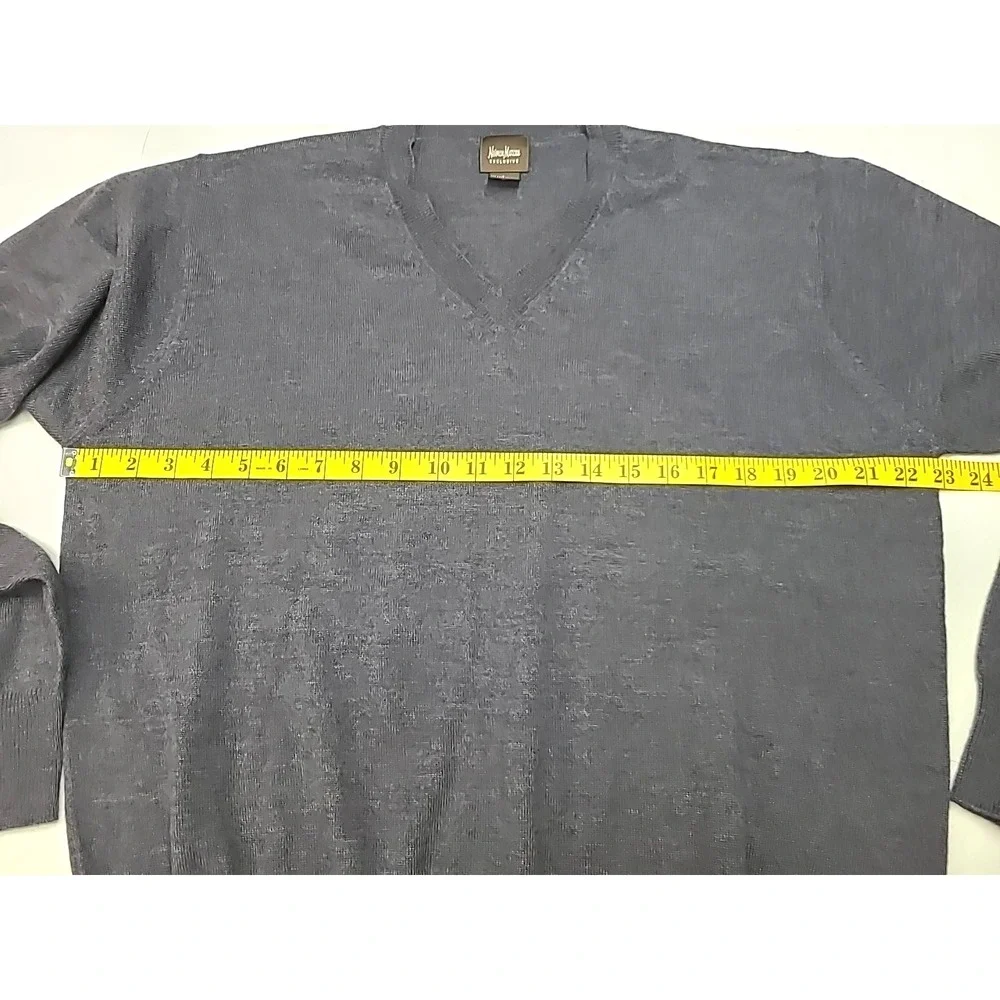 Neiman Marcus Exclusive Mens Merino Wool Silk Cashmere‎ Blend Sweater Sz L